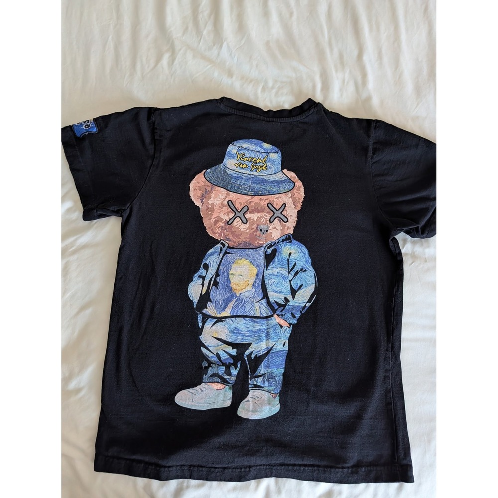Super Massive Vincent van Gogh Teddy Bear Starry Night Graphic T-Shirt Mens M